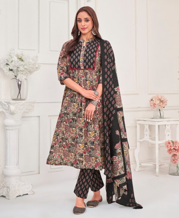 Buy Black Cotton Kurta Suit Sets for Women