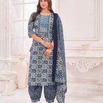 Buy Cotton Blue Kurta Suit Sets for Women