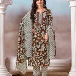 Buy Cotton Brown Kurta Suit Sets for Women
