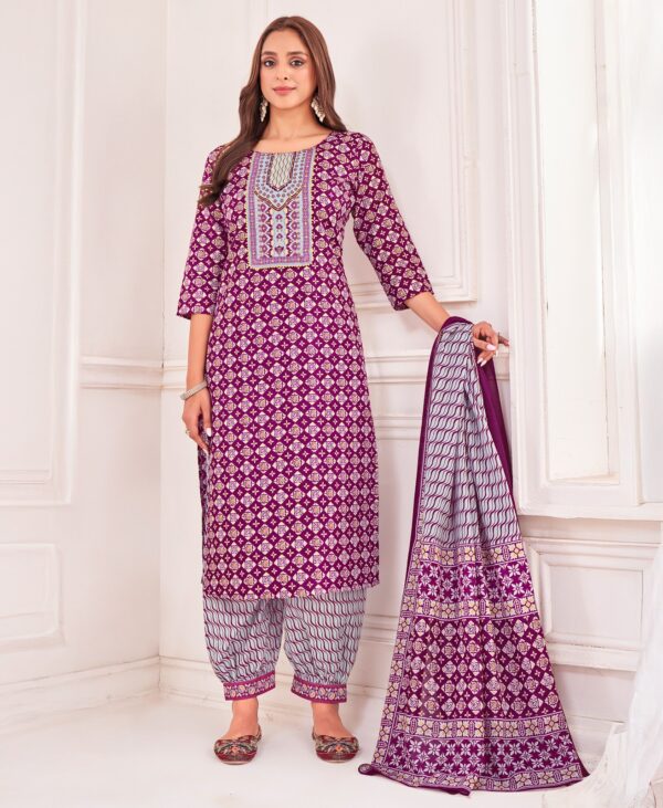 Buy Cotton Burgundy Kurta Suit Sets for Women