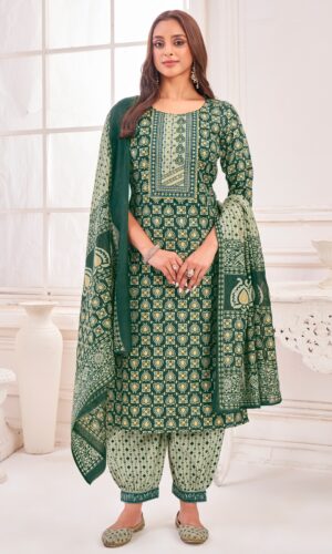 Buy Cotton Green Kurta Suit Sets for Women