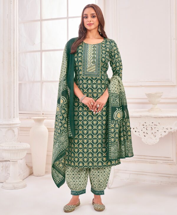 Buy Cotton Green Kurta Suit Sets for Women