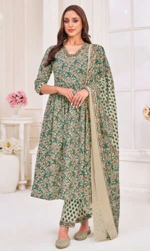 Buy Cotton Khaki Kurta Suit Sets for Women