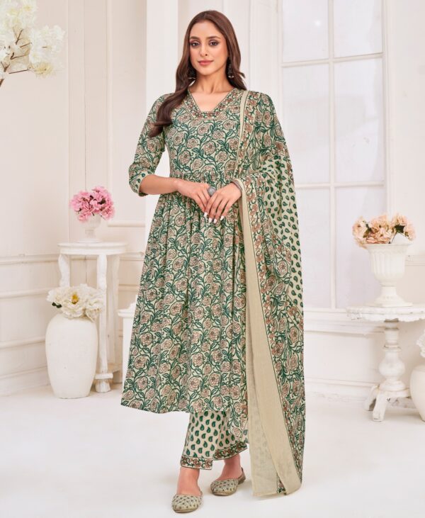 Buy Cotton Khaki Kurta Suit Sets for Women
