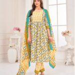 Buy Cotton Mustard Kurta Suit Sets for Women