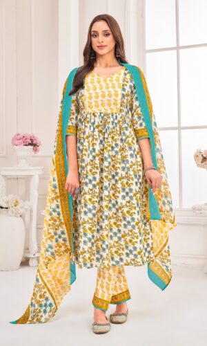 Buy Cotton Mustard Kurta Suit Sets for Women