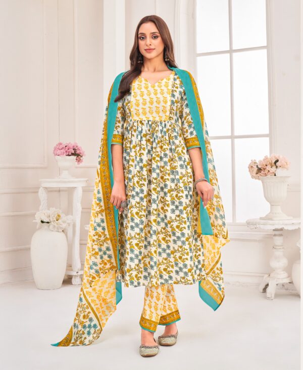 Buy Cotton Mustard Kurta Suit Sets for Women