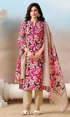 Buy Cotton Pink Kurta Suit Sets for Women