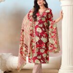 Buy Cotton Red Kurta Suit Sets for Women