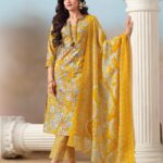 Buy Cotton Yellow Kurta Suit Sets for Women