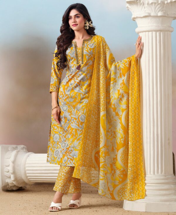 Buy Cotton Yellow Kurta Suit Sets for Women