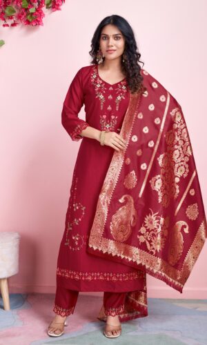 Women Embroidery Straight Kurta Set